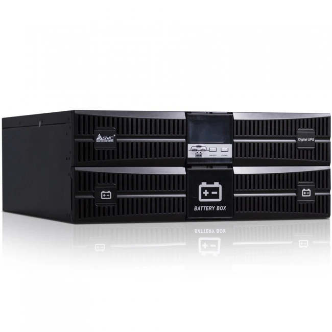 Источник бесперебойного питания SVC RT-3KL-LCD/A2 (Двойное преобразование (On-Line), C возможностью установки в стойку, 3000 ВА, 27000)