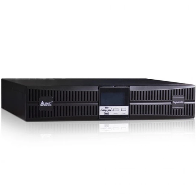 Источник бесперебойного питания SVC RT-1KL-LCD/A7 (Двойное преобразование (On-Line), C возможностью установки в стойку, 1000 ВА, 900)