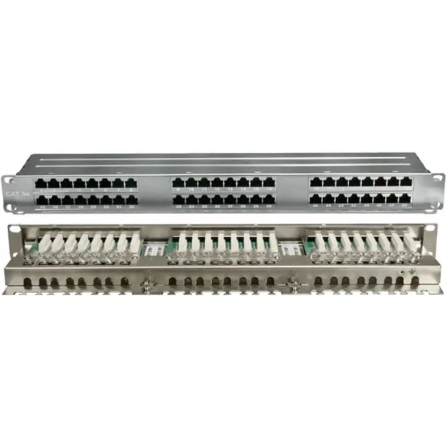 Патч-панель Hyperline PPHD-19-48-8P8C-C5E-SH-110D (48 портов, Flat, Cat. 5e)