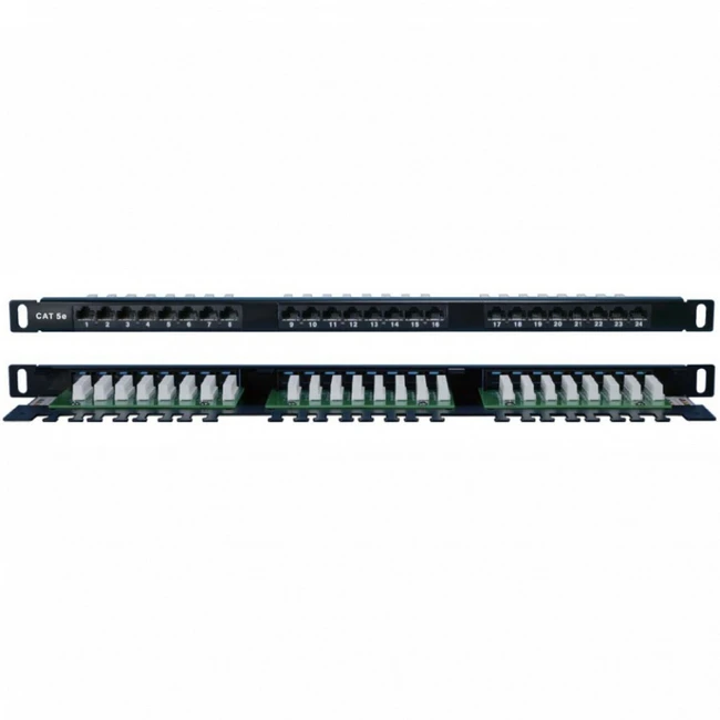 Патч-панель Hyperline PPHD-19-24-8P8C-C5E-110D 24 порта, UTP, Cat. 5e