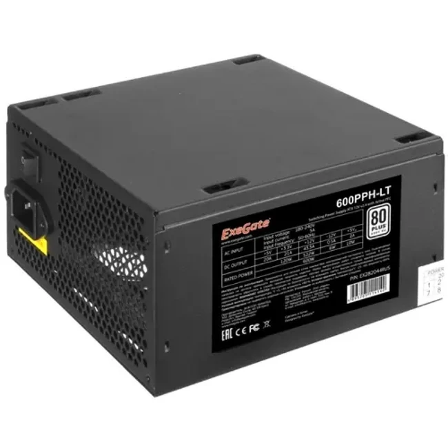 Блок питания ExeGate 80+ 600PPH-LT EX282044RUS-S 600 Вт