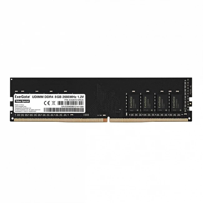 ОЗУ ExeGate EX287013RUS DIMM, DDR4, 8 Гб, 2666 МГц