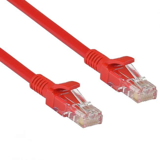 Патч-корд ExeGate UTP-RJ45-RJ45-5e-0,3M-RD EX258666RUS