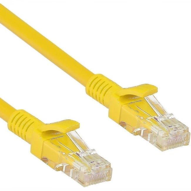 Патч-корд ExeGate UTP-RJ45-RJ45-5e-1,5M-YL EX258668RUS