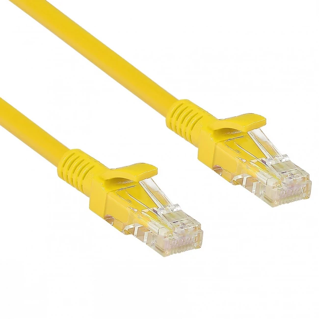 Патч-корд ExeGate UTP-RJ45-RJ45-5e-3M-YL EX258677RUS