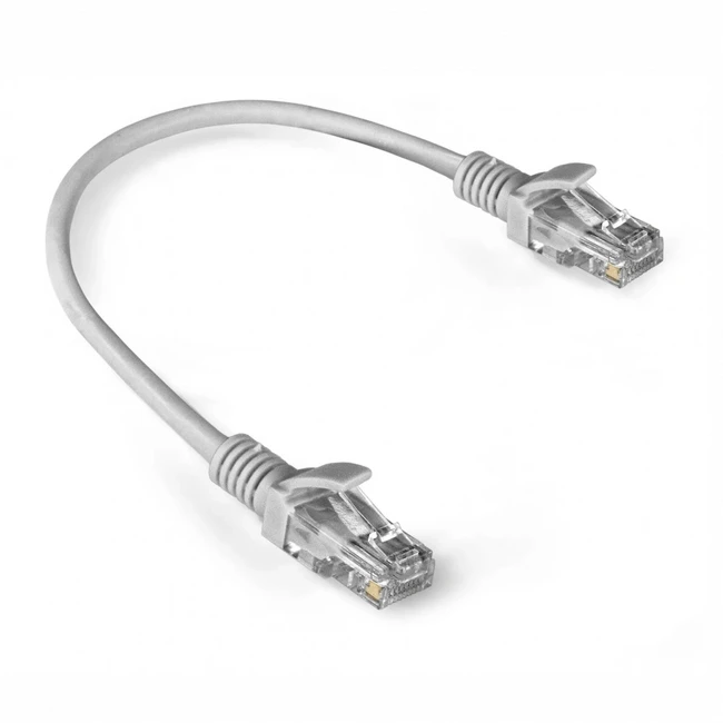 Патч-корд ExeGate UTP-RJ45-RJ45-5e-0,3M-LSZH-GY EX286375RUS