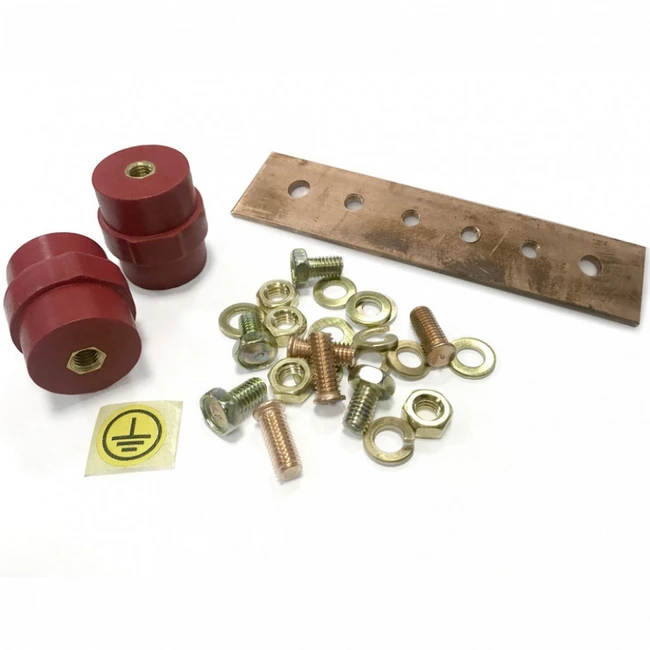 Аксессуар для серверного шкафа Hyperline Комплект заземления для шкафов (шина заземления+винты) TGRB-SET