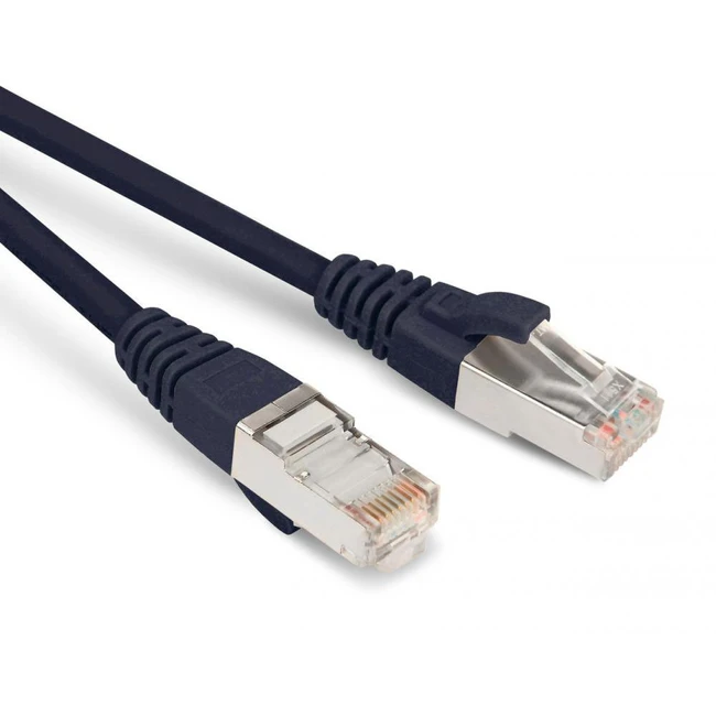 Патч-корд Hyperline PC-LPM-STP-RJ45-RJ45-C6-0.5M-LSZH-BK