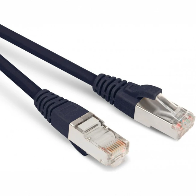 Патч-корд Hyperline PC-LPM-STP-RJ45-RJ45-C5e-0.5M-LSZH-BK