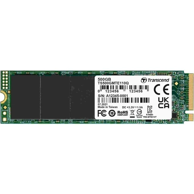 Внутренний жесткий диск Transcend 110Q TS500GMTE110Q (SSD (твердотельные), 500 ГБ, M.2, PCIe)