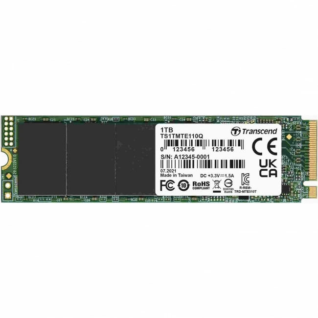 Внутренний жесткий диск Transcend SSD110Q TS1TMTE110Q (SSD (твердотельные), 1 ТБ, M.2, PCIe)
