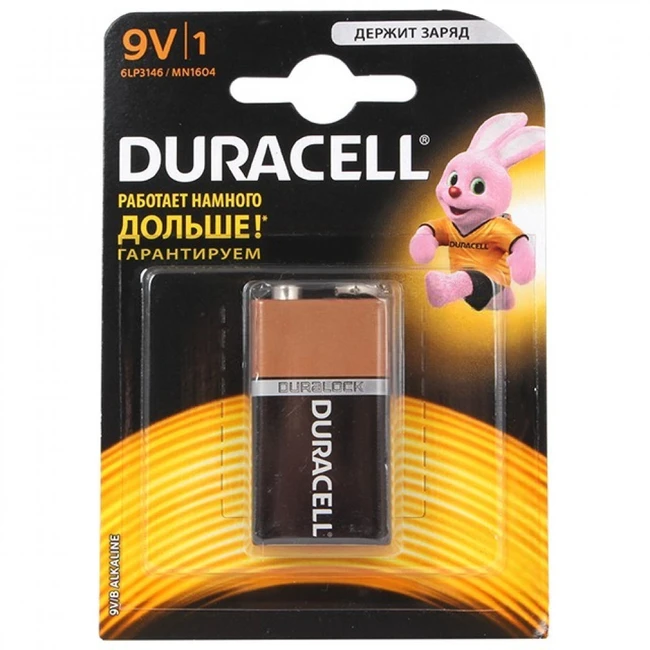 Батарейка Duracell Basic 9V 6LR61-MN/6LP3146/MN1604