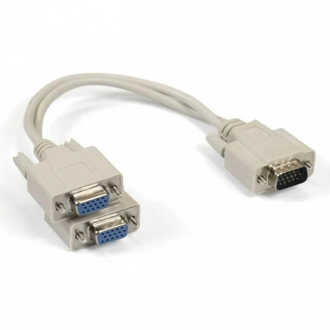 Кабель интерфейсный ExeGate EX-CC-VGA-15M2x15F-0.3 EX284939RUS VGA (M) - 2 x VGA (F)