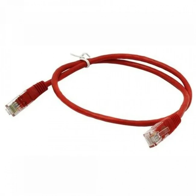 Патч-корд ExeGate UTP-RJ45-RJ45-5e-0,5M-RD EX258384RUS