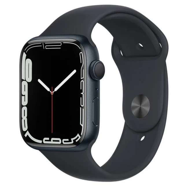Apple Watch Series 7 GPS 41mm Midnight Aluminium Case with Midnight Sport Band MKMX3GK (Смарт-часы)