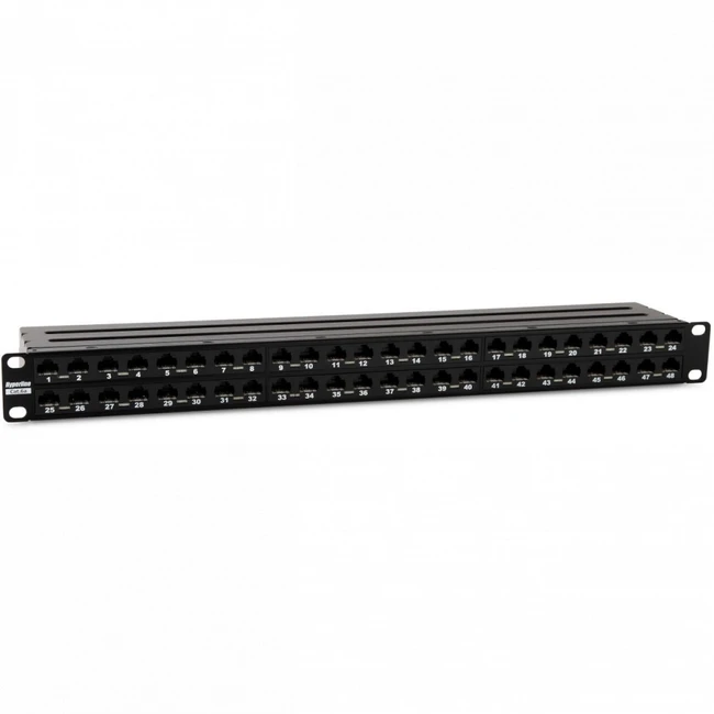 Патч-панель Hyperline PPHD-19-48-8P8C-C6A-110D (48 портов, Flat, Cat. 6a)