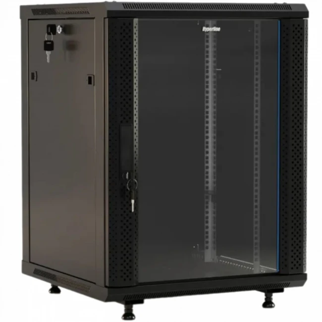 Серверный шкаф Hyperline настенный (19") 15U 775x600х600мм TWB-FC-1566-GP-RAL9004