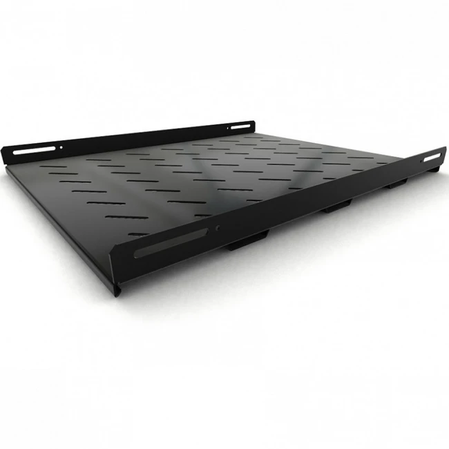 Полка для серверного шкафа Hyperline Полка стационарная усиленная, глубина 650 мм, с боковым креплением, нагрузка до 100 кг TSH3H-650-RAL9004