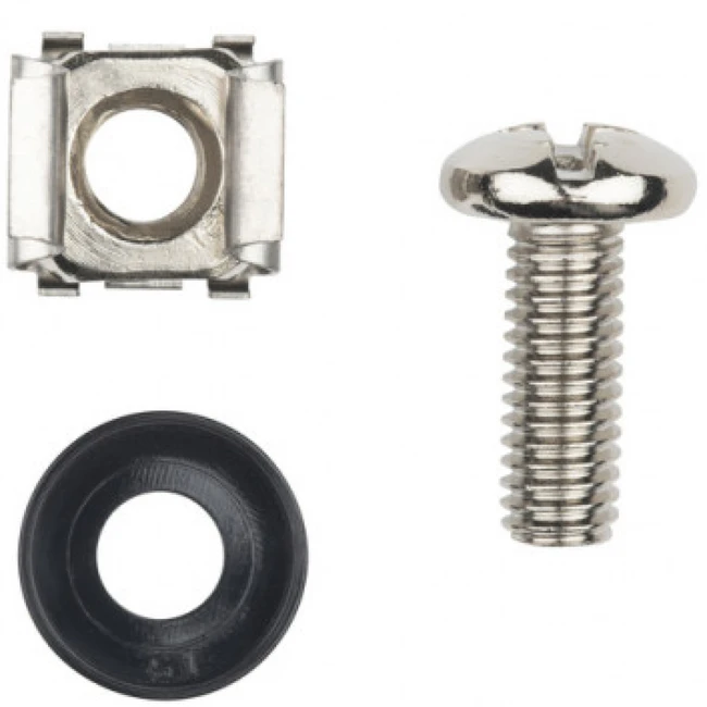 Аксессуар для серверного шкафа Hyperline Комплект винт M6, квадратная гайка, шайба (16 мм) (50 шт.) CNS-M6-16-50