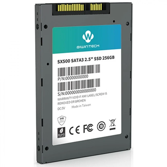 Жесткий диск BiwinTech SX500 52S3A8Q#G SSD (твердотельные), 256 ГБ, 2.5 дюйма, SATA