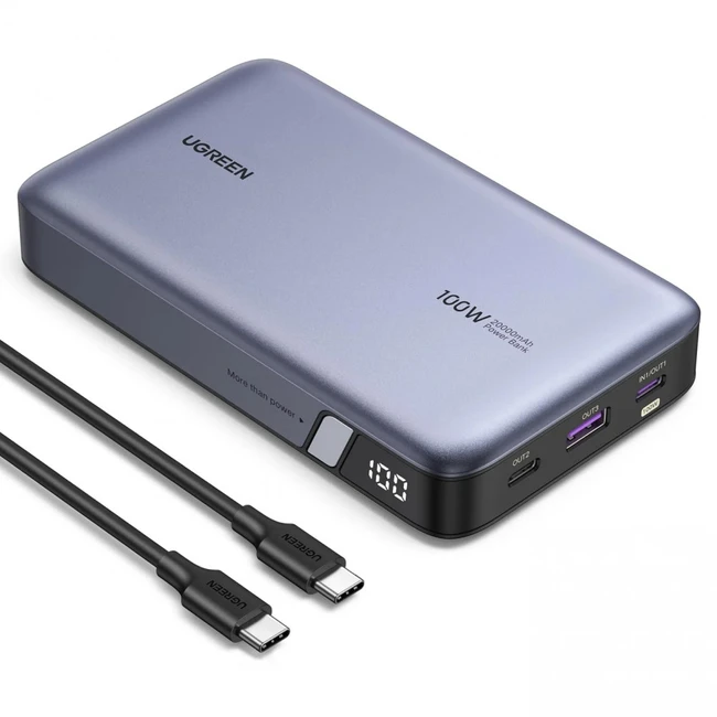 Внешний аккумулятор (Power Bank) UGREEN PB720 25188 20000 мАч, Серый