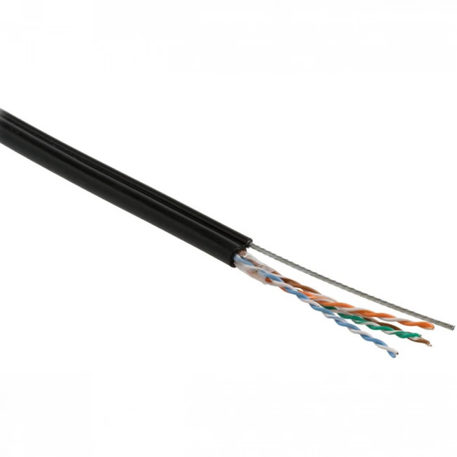 Кабель витая пара Hyperline UUTP4-C5E-S24-SW-OUT-PE-BK-500