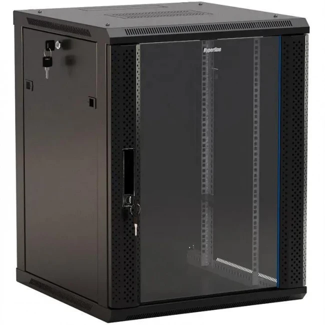 Серверный шкаф Hyperline настенный (19") 22U 1086x600х450 мм TWB-2245-GP-RAL9004