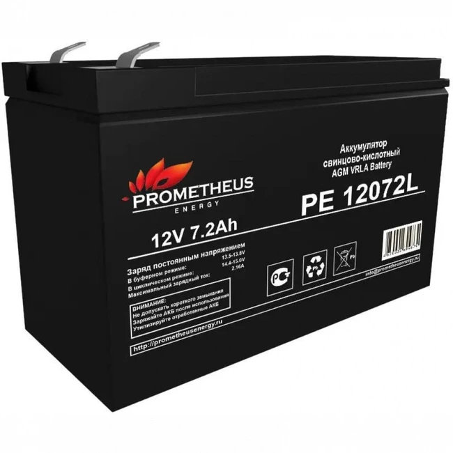 Сменные аккумуляторы АКБ для ИБП PROMETHEUS ENERGY PE 12072L (12 В)