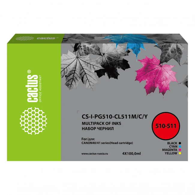 Струйный картридж Cactus CS-I-PG510-CL511M/C/Y