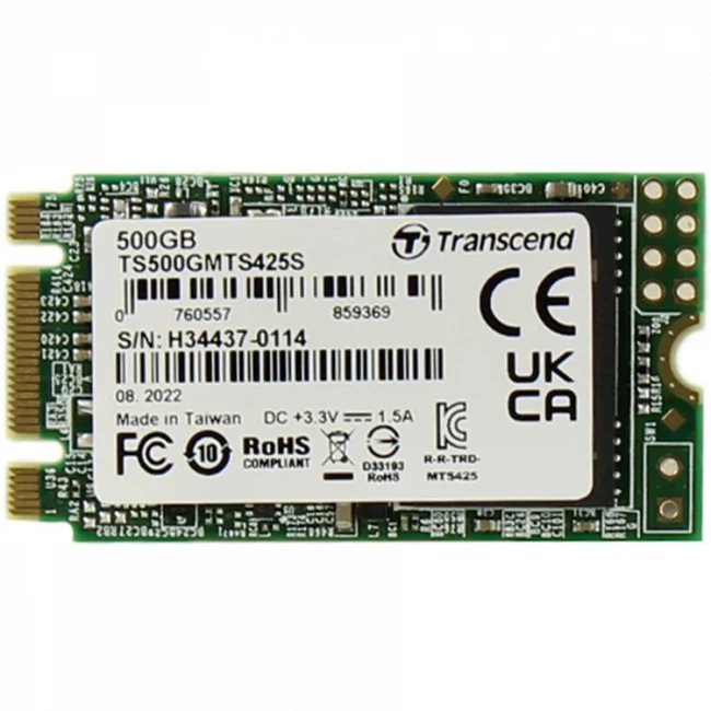 Внутренний накопитель Transcend 425S TS500GMTS425S (SSD (твердотельные), 500 ГБ, M.2, SATA)
