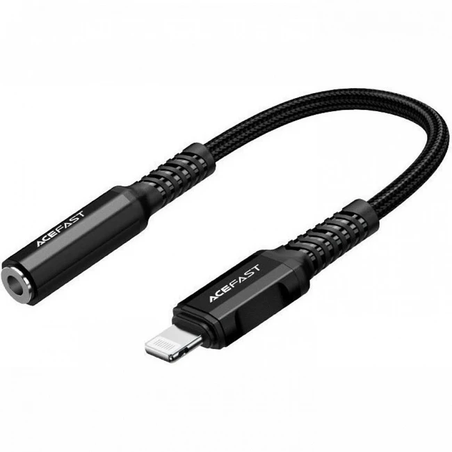 Кабель интерфейсный Acefast AF-C1-05-BK (MINI JACK 3.5 (input) - Lightning (8pin))