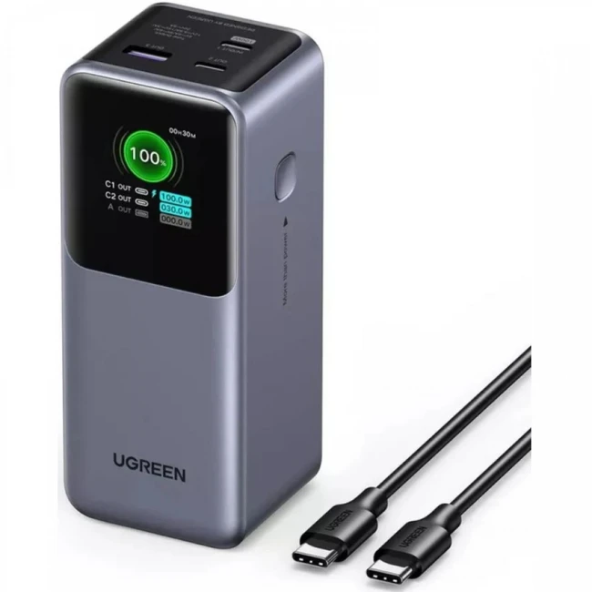 Внешний аккумулятор (Power Bank) UGREEN PB721 35524B 20000 мАч, Серый