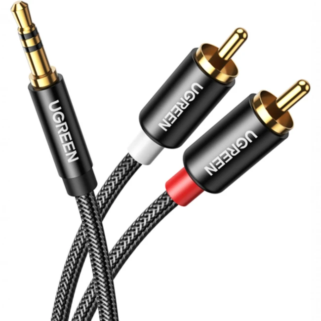 Кабель интерфейсный UGREEN AV116 10584_ MINI JACK 3.5 (output) - RCA x2