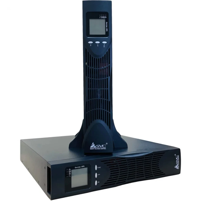 Источник бесперебойного питания SVC TRX11-1KL-LCD/CS09C13 (Двойное преобразование (On-Line), Стоечный (Rack), 1000 ВА, 900 Вт)