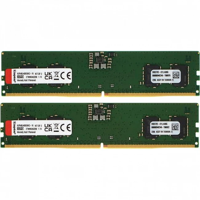 ОЗУ Kingston KVR48U40BS6K2-16 (DIMM, DDR5, 16 Гб (2 х 8 Гб), 4800 МГц)