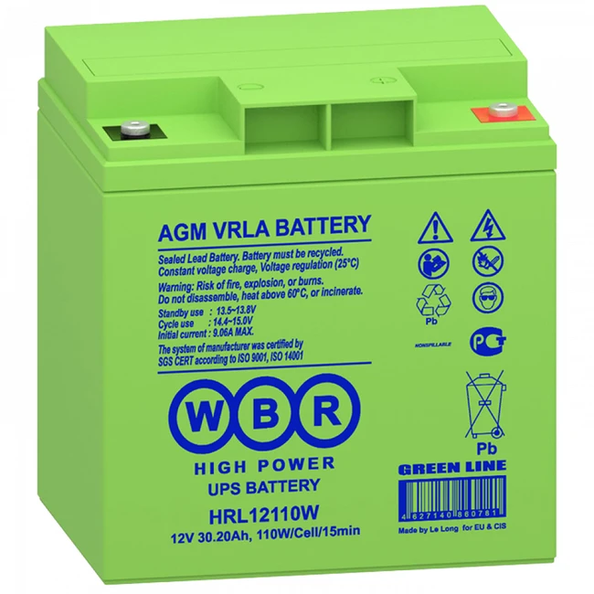 Сменные аккумуляторы АКБ для ИБП WBR HRL12110W HRL12110W WBR (12 В)