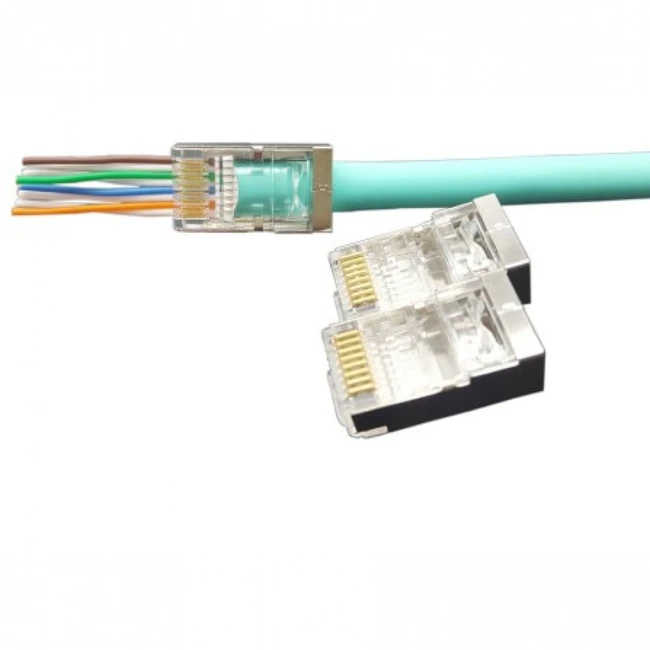 Коннектор Hyperline PLEZ-8P8C-U-C6-SH-100