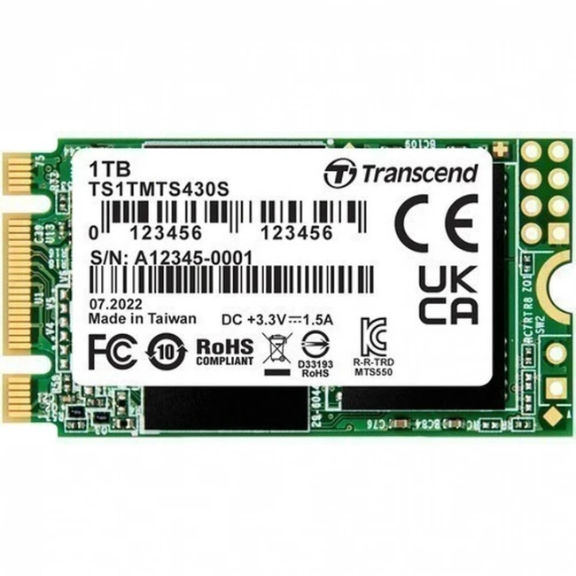Внутренний жесткий диск Transcend 430S TS1TMTS430S (SSD (твердотельные), 1 ТБ, M.2, SATA)