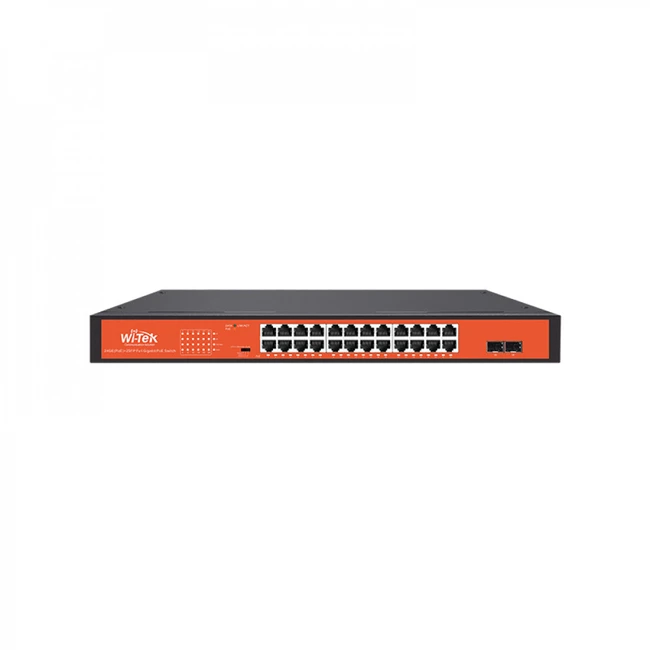 Коммутатор Wi-Tek WI-PS326GFH (1000 Base-T (1000 мбит/с), 2 SFP порта)