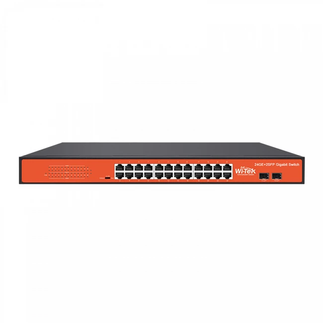 Коммутатор Wi-Tek WI-SG124F V2 1000 Base-T (1000 мбит/с), 2 SFP порта