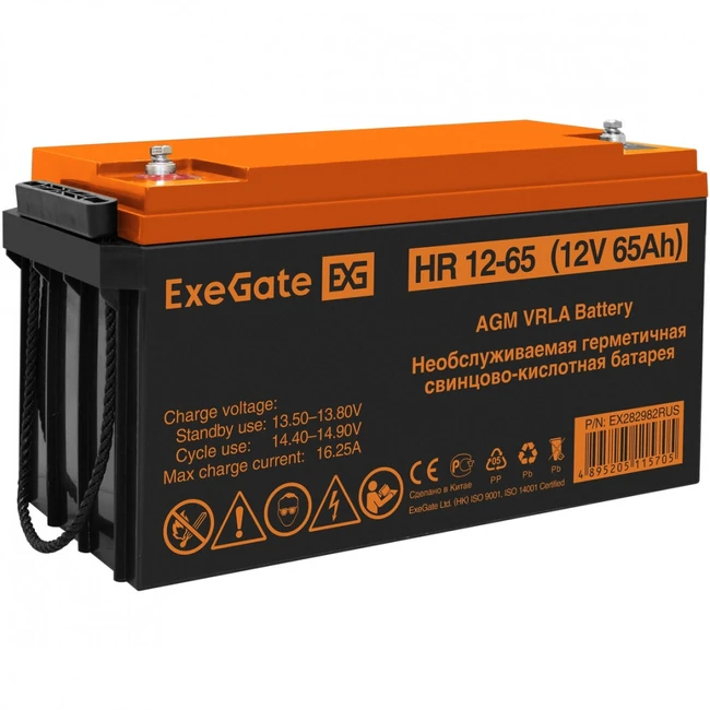 Сменные аккумуляторы АКБ для ИБП ExeGate HR 12-65 EX282982RUS 12 В