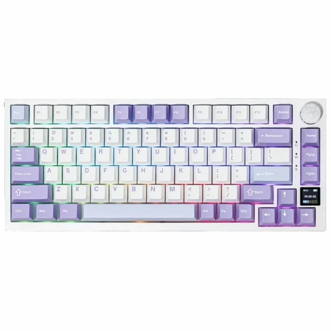 Клавиатура Ajazz AK820 Pro AK820 PRO GIFT SWITCH (PURPLE-WHITE-BLUE) (Беспроводная, USB)