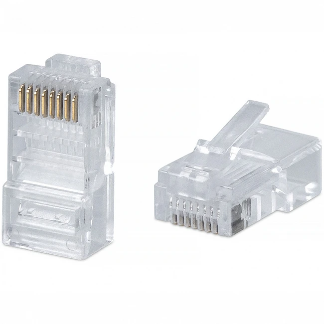 Коннектор WRline Коннектор RJ-45 под витую пару категория 5e неэкранированный универсальный (100 шт в упак.) WR-8P8C-C5E