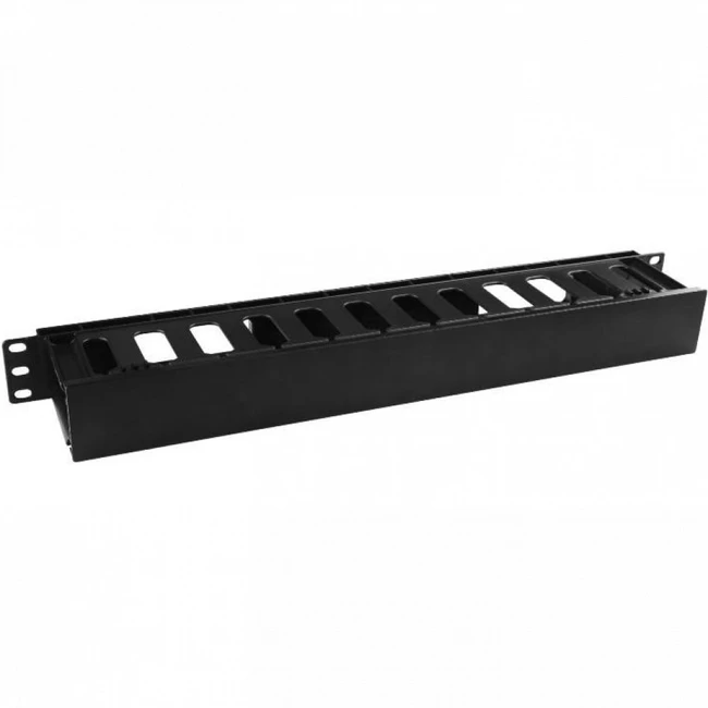 Аксессуар для серверного шкафа Hyperline Кабельный организатор пластиковый с крышкой глубина 75 мм 19" 1U CM-1U-D75-PL-COV