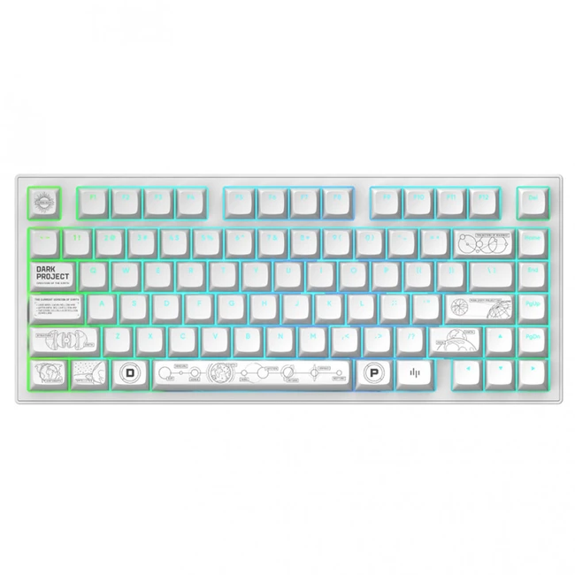 Клавиатура Dark Project ALU81A Terra Nova White DPKB_NOVA_81_ANSI_WHITE_UA (Беспроводная, Bluetooth)