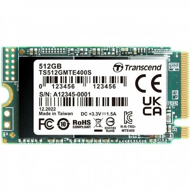 Внутренний жесткий диск Transcend MTE400S TS512GMTE400S (SSD (твердотельные), 512 ГБ, M.2, PCIe)