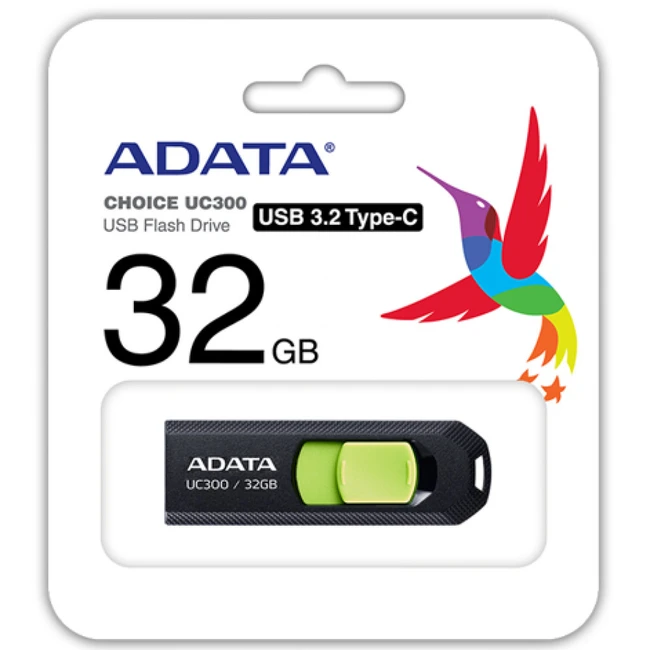 USB флешка (Flash) A-Data UC300 ACHO-UC300-32G-RBK/GN (32 ГБ)