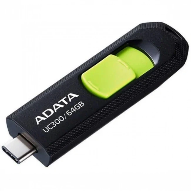 USB флешка (Flash) A-Data ACHO-UC300-64G-RBK/GN 64 ГБ