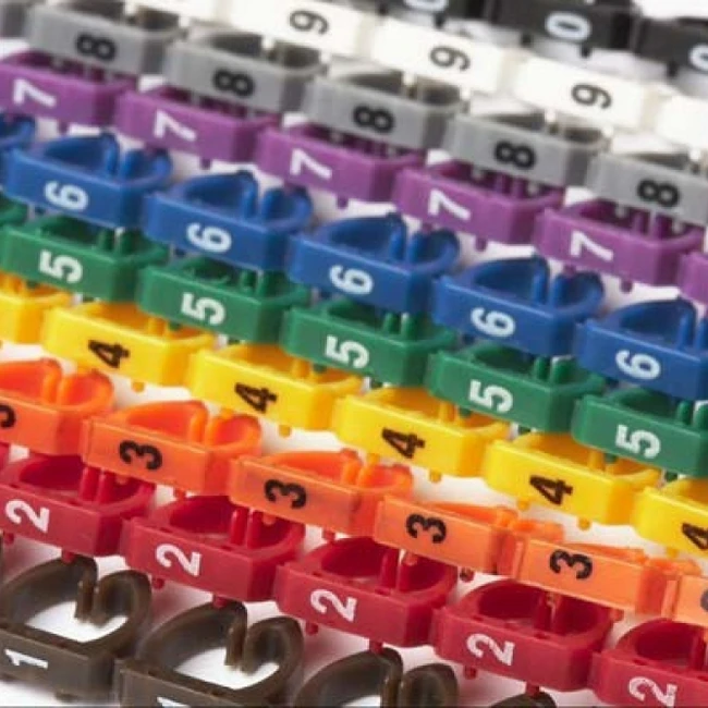 Коннектор Hyperline MA-67-R Маркеры (клипсы) на кабель, защелкивающиеся D 6-7мм