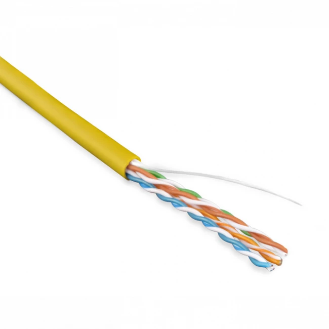 Кабель витая пара Hyperline UUTP4-C5E-S24-IN-LSZH-YL-305